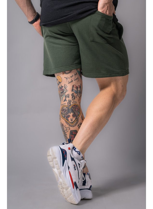shorts moletom verde militar anarhu 3