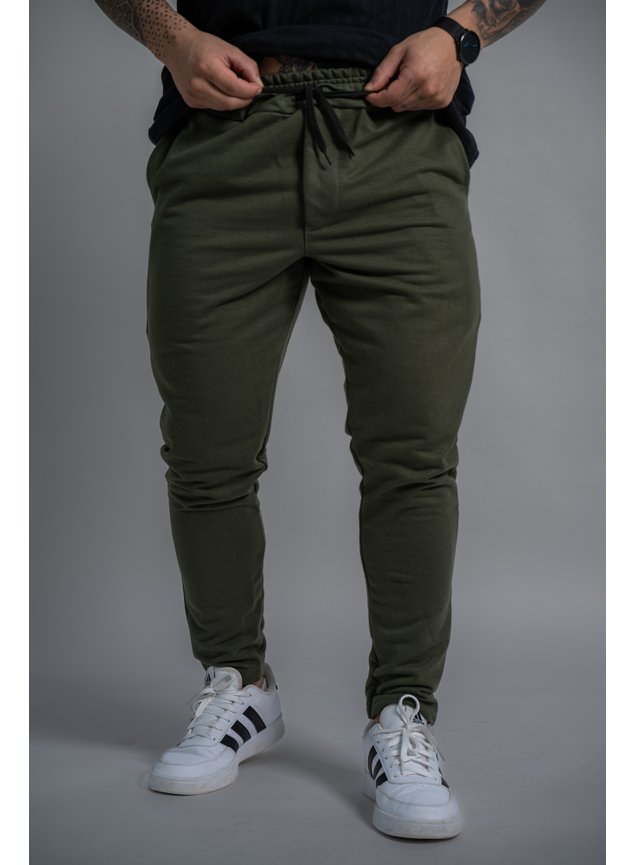 calca moletom slim verde militar anarhu 2