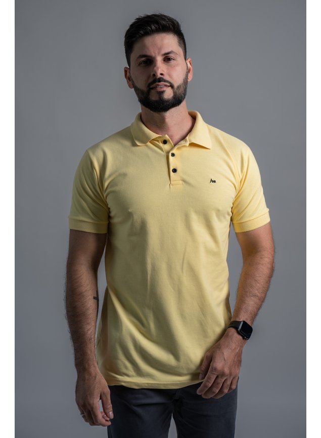 camisa polo amarelo claro anarhu 5
