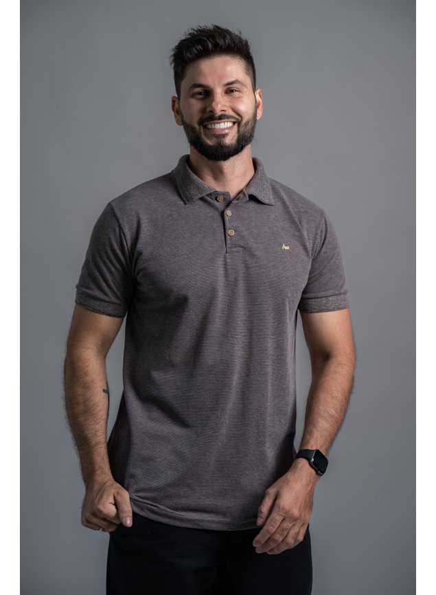 camisa polo estonada grafite anarhu 3