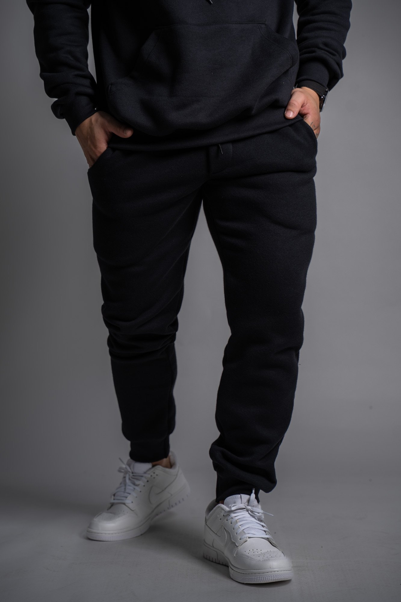 Calça Moletom Masculina Preta Anarhu