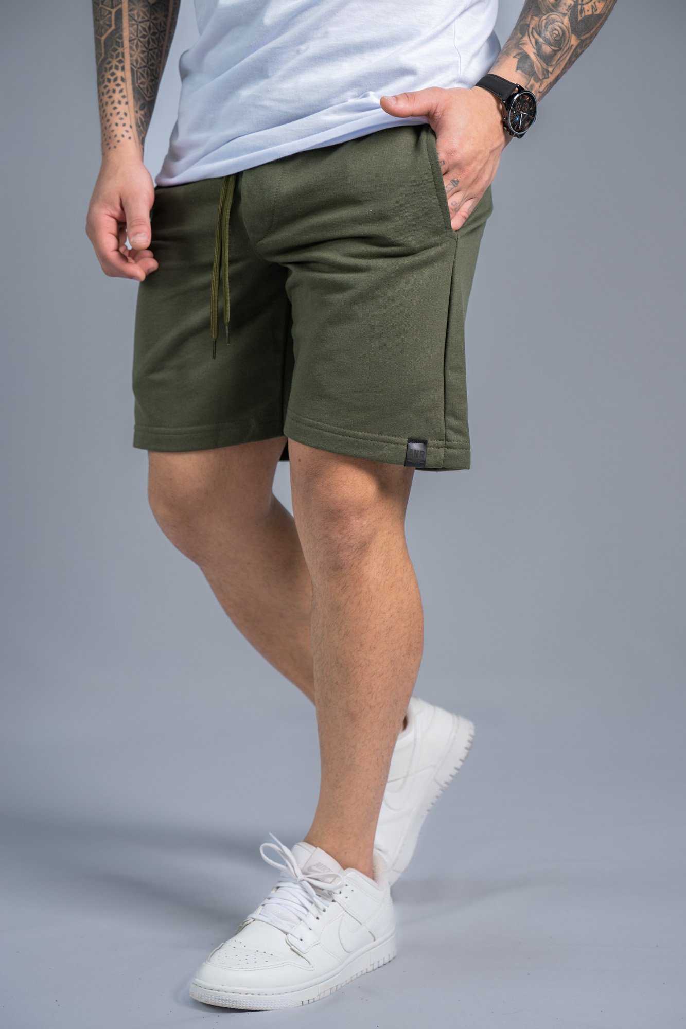 Bermuda Masculina Moletom Verde Militar Anarhu - Main Image