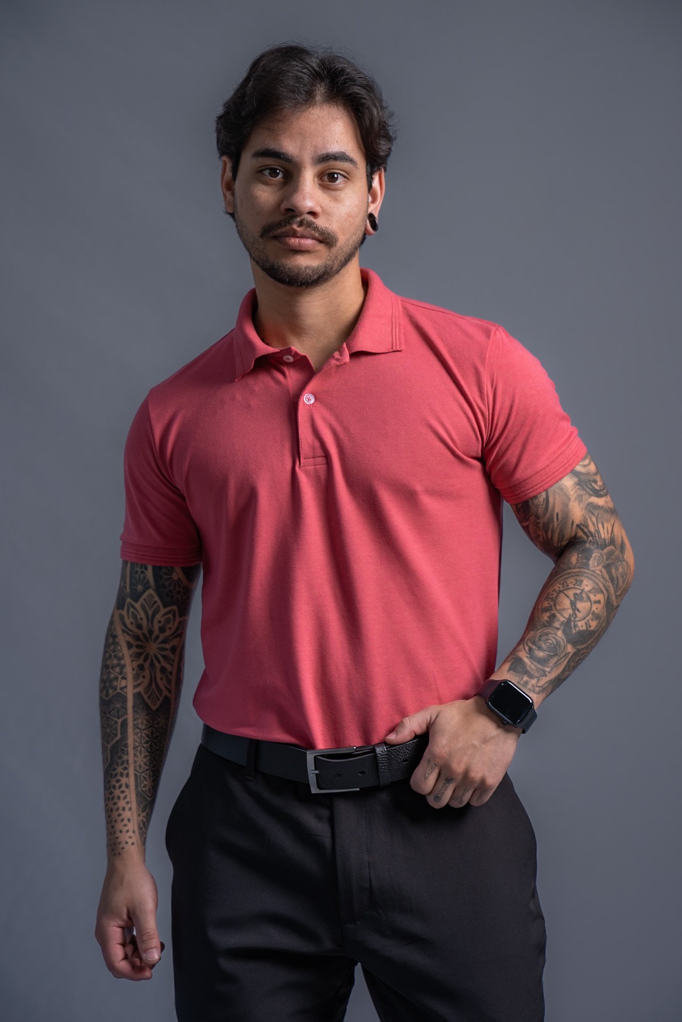 Camisa Polo Lisa Goiaba - Anarhu